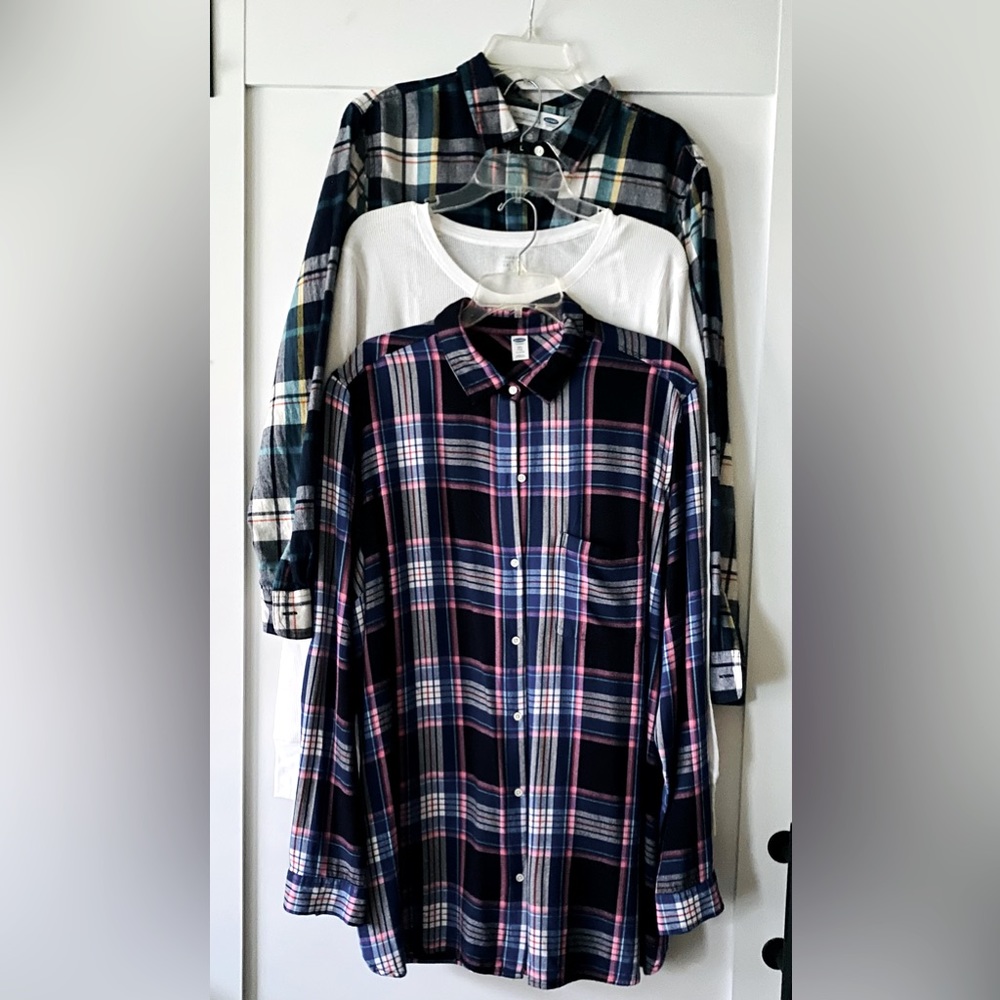 Old Navy Flannel & Thermal Bundle 2X Tall